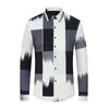 Comercio exterior nueva camisa de manga larga para hombre con solapa que no necesita planchado tendencia impresión digital camisa retro callejera 3019