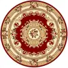 Alfombra Redonda de Terciopelo de Cristal Estilo Étnico Amazon para Dormitorio, Esterilla para Cesta Colgante, Alfombra de Piso Persa en Stock para Sala de Estar, Lavable a Mano