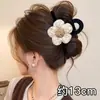 Pinza de Garra con Lazo Color Café Otoño e Invierno para Mujer Pinza para el Cabello de Alta Gama para la Parte Posterior de la Cabeza Recogido Pinza de Tiburón Pasador Grande Accesorios para el Cabello