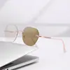 Gafas para Miopía con Borde Flash, Cambian de Color Sensibles a la Luz, Sin Montura, Borde de Diamante, Gafas Anti Luz Azul para Mujeres, Gafas para Miopía Ultraligeras para Exportación Transfronteriza