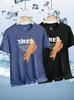 Comércio Exterior Verão Nova Camiseta Masculina de Malha Seda Gelo Secagem Rápida Manga Curta Malha Fina Confortável e Respirável Tamanho Grande Solta t