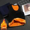 Chaleco Cálido Grueso con Forro Polar para Hombre Otoño e Invierno Juvenil Color Sólido Ajustado Guapo Base Ropa Interior Deportiva Chaleco