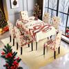 Nuevo 2025 Feliz Año Nuevo Cubierta de Mesa Silla Transfronteriza Mantel Decorativo Ambiental Restaurante Mantel Impermeable Cubierta Elástica para Silla