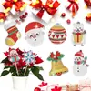 Pintura de Diamantes Transfronteriza Personalizada Hecha a Mano DIY Diamante Completo Imán para Refrigerador Posavasos de Diamante Navideño Colgante Colgante Adornos Colgantes