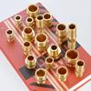 Conector de Tubo de Entrada de Agua Roscado de Latón de 4 Puntos Doble Rosca Externa Conexión Directa a 6 Puntos Rosca Corta de 1 Pulgada Accesorios