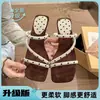 Pantuflas de Lunares Estilo Francés con Tacón Grueso para Mujer, Nuevo Modelo Verano 2026, Sandalias de Cuña Cómodas con un Aspecto Elegante