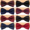 Pajarita formal de azufaifo con estampado rojo vino para novio, pajarita doble para padrino de boda, de fábrica, disponible en stock.