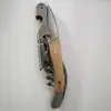 Abridor de garrafa de vinho cor aço inoxidável madeira abridor de garrafa criativo cerveja vinho fábrica fornecimento em estoque atacado