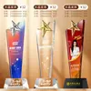 Personalización de Trofeo de Cristal Creativo Madera Maciza Competencia Infantil Medalla de Honor Ceremonia de Premiación de Empleados de Empresa