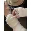 300g Forro Polar de Rayón Engrosado Cepillado Capa Base Camiseta para Mujer Invierno Cuello en V Encaje Cálido Manga Larga Top
