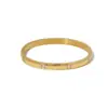INS Pulsera de acero de titanio estilo europeo y americano ajustable oro de 18K pulsera que no se decolora joyería de mano de acero inoxidable con circonita de alta calidad para mujer