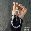 Nueva Cadena de Perlas de Cristal Coloridas Versátil para Teléfono Móvil Colgante de Borla de Estrella Colgante para Teléfono Móvil Colgante para Bolso de Muñeca