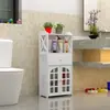 Estantería de Almacenamiento para Inodoro de Piso a Piso Multicapa Gabinete Lateral de Almacenamiento para Baño Lavadero Gabinete Lateral para Inodoro Gabinete de Almacenamiento