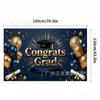 Tela de Fondo para Temporada de Graduación Nueva Transfronteriza Fiesta de Graduación Pancarta de Fiesta Atmósfera Temática Negro Oro Decoración Fotográfica Bandera