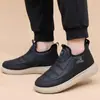 Zapatos de Algodón Cálidos de Terciopelo Grueso Estilo Antiguo de Pekín Antideslizantes Casuales Tipo Papá Suela Suave Cómodos Slip-on de Algodón para Hombre