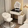 Nuevo tocador retráctil moderno minimalista estilo crema, un artículo imprescindible de alta calidad para dormitorios pequeños y estrechos