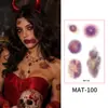 Nuevas Pegatinas de Cicatrices Halloween Mate, Pegatinas de Maquillaje Faciales Realistas No Reflectantes Impermeables y a Prueba de Sudor, Pegatinas de Tatuajes