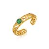 Set de Anillo Abierto de Plata S925 "Tingwei" Esmeralda Joyería de Lujo Ligero Joyería Antigua Venta al por Mayor en Vivo para Mujeres