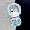 Copo de Água Fofo de Barriga Grande para Bebida Dupla com Canudo Chaleira Portátil Estudante Portátil Verão Grande Capacidade Plástico Super Fofo