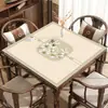 Nueva mesa de mahjong de cuero de diatomeas estilo chino, tapete absorbente de agua para ajedrez y cartas, mesa cuadrada de uso doméstico y mesa de ocho jugadores, tapete antideslizante