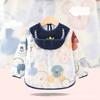 Mono para bebés, niños y niñas, jardín de infantes, alimento complementario para comer, impermeable, antisuciedad, bolsa de comida para bebés, babero, delantal retrorreflectante para niños