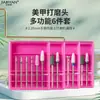 Cabezal de lijado para arte de uñas máquina pulidora y lijadora removedora de esmalte de uñas taladro universal cabeza de molienda de maíz cerámica traje de 6 piezas