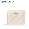 Cartera corta acolchada con cremallera para mujer, de moda transfronteriza, monedero independiente, tarjetero para billetes grandes, bolso de mano plateado