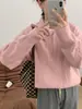 Nuevo suéter de punto trenzado estilo coreano para otoño e invierno, con cuello polo, cierre de cremallera, diseño vintage, para mujer, cárdigan suave y acogedor