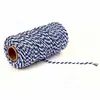 Cuerda de Algodón de Dos Colores Hilo Tejido a Mano DIY Cuerda Colorida de Doble Hilo Etiqueta Negra Cuerda Fina de Algodón Material para Cuerda de Tamal