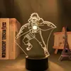 Luz de Noche LED 3D DIY Luz de Ambiente de Siete Colores Serie de Ninjas de Dibujos Animados Lámpara de Mesa 3D Control Remoto Luz de Ambiente de Siete Colores