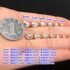 Plata de Ley S925 Plata Brillante Cuentas Redondas Corrugadas Retorcidas Cuentas Espaciadoras Cuentas Sueltas Cuerda de Mano Trenzada de Cristal Collar Accesorios Hechos a Mano para Bricolaje