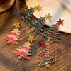 Brincos série Natal feminino comércio exterior moda quente design criativo cartoon floco de neve sino brincos brincos atacado