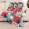 Copos de Nieve Árbol de Navidad Papá Noel Múltiples Patrones Manta Manta para Siesta en la Oficina Estilo Simple Suministro para Comercio Electrónico Transfronterizo