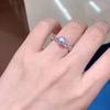 Anillo de plata de ley con perla de agua dulce auténtica, 7-8, elegante, ligero, de lujo, de alta gama, abierto, redondo, fuerte y ligero, para mujer.