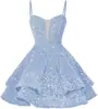Vestido de Gala Sexy Strapless con Lentejuelas Estilo Nuevo 2026 Europeo y Americano Vestido Corto Elegante Amazon