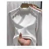 Top casual elegante de otoño e invierno de ajuste slim, capa interior térmica de moda con cuello medio alto, transfronterizo del sudeste asiático