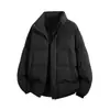 Nueva Chaqueta de Algodón para Hombre de Invierno con Algodón Añadido y Engrosamiento, Casual Cuello Alto Holgada Cálida Chaqueta Acolchada de Algodón con Múltiples Bolsillos