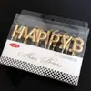 Vela de aniversário de festa decorações de bolo estilo ins chapéu fofo urso rosto sorridente desenho animado criativo vela infantil