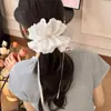 Liga para el cabello con cordón de encaje estilo bosque, Liga para el cabello extragrande, Elegante de alta gama, Cabeza de bola, Lazo de cinta para cola de caballo