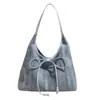 Bolso de Axila de Mezclilla para Mujer 2026 Nuevo Estilo Coreano Moda Tendencia Bolso Tote de Gran Capacidad Bolso de Hombro Retro de Nicho
