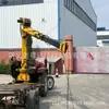 Shengda Machinery Vehículo Marino Grúa Hidráulica de Brazo Único Fija Polipasto Hidráulico de Brazo Único Grúa Hidráulica Montada en Vehículo