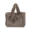 Bolso de mano de invierno de gran capacidad, nuevo estilo, moderno y popular, sencillo y esponjoso, informal, bolso de mano textil combinable.