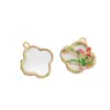 Colgantes de Flor Hueca Chapados en Oro Cobre Accesorios para Joyería DIY Accesorios para Pulseras de Cuentas Collares Materiales Venta al por Mayor