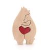 Amazon Conjunto de Quebra-Cabeça de Urso Mãe e Filho de Madeira Quarto Sala de Estar Mesa de Trabalho Abraço de Urso Enfeites Familiares Artesanato em Madeira Maciça