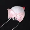 Juguetes sexuales Accesorios SM Pata de gato linda Lazo Tapón anal de pareja Lujuria Tapón anal de silicona con bola de pelo