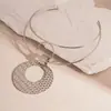 Collar Colgante Geométrico Irregular Transfronterizo Europeo y Americano Lujo Ligero Moda de Gama Alta Diseño Gargantilla Collar de Nicho para Mujeres