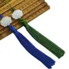 Pingente de Carro com Borla de Lótus Branco de Jade Dupla Face Acessórios de Estilo Antigo para Ventilador Hanfu Pingente de Fantasia Joias
