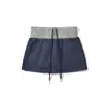 Saia Casual de Corte A Estilo Europeu e Americano com Cores Contrastantes Retro Verão 2025 Nova Sexy com Cordão Anti-Exposição Saia de Quadril