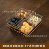 Bar ktv plato de frutas mesa de té acrílica comercial plato para bocadillos frutos secos bocadillos palomitas de maíz compartimento para postres frutos secos