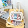 Bolsa de ombro transparente JK para meninas, nova, grande capacidade, bolsa transversal estilo universitário japonês, bolsa de mão, comércio exterior